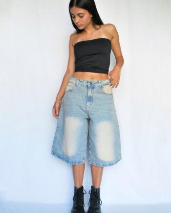 Bermuda rígido matizado arena ruedo normal