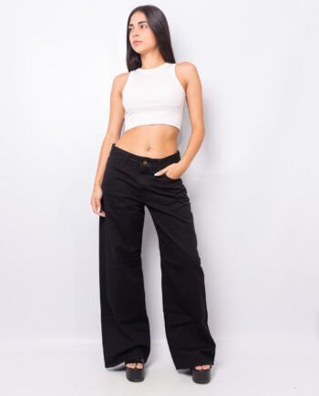 Straight Tiro medio rigido Black