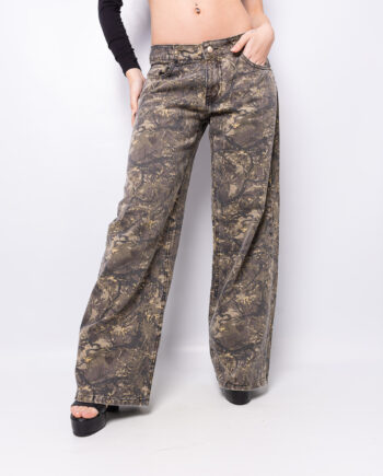 Wide leg Tiro bajo Rígido Real Tree with back buckle