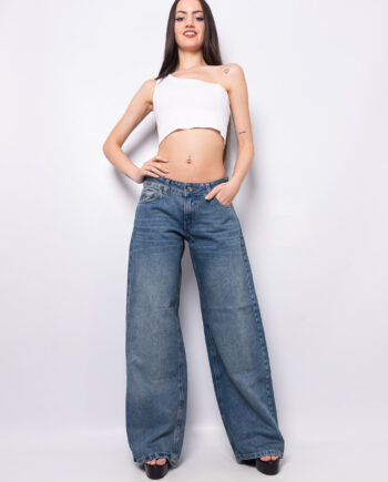 Straight rigido tiro bajo matizado ruedo normal flap pocket