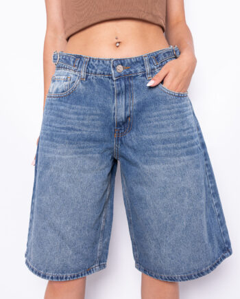 Bermuda rígido MATIZADO Con Hebilla Lateral