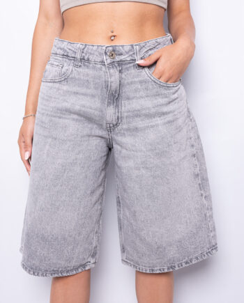 Bermuda rigido GRIS CLARO ruedo normal