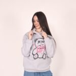 Buzos de friza con estampado Gris